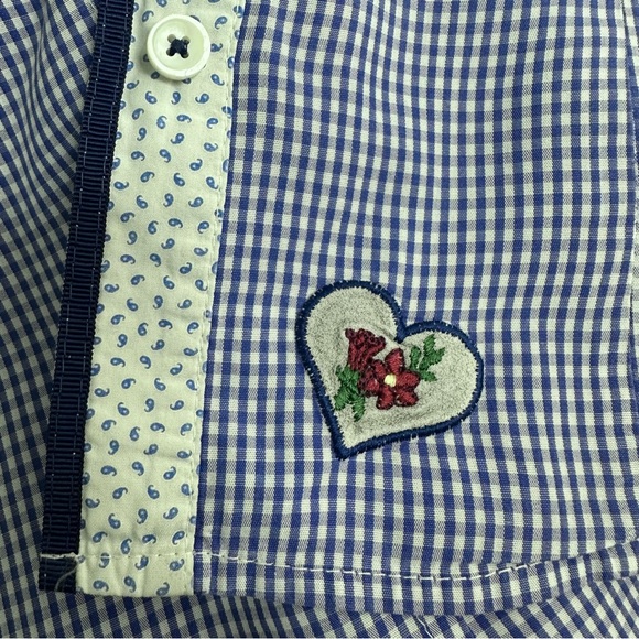 Wallman Austrian Embroidered Gingham Floral Shirt - Picture 8 of 16